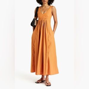 THREE GRACES LONDON
Laurette cutout gathered cotton maxi dress